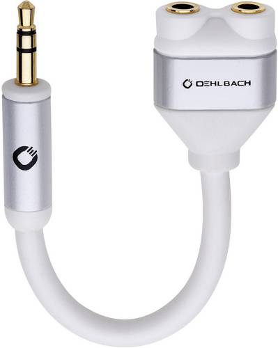 Oehlbach i-Connect J-AD Klinke Audio Y-Adapter [1x Klinkenstecker 3.5mm - 2x Klinkenbuchse 3.5 mm] W