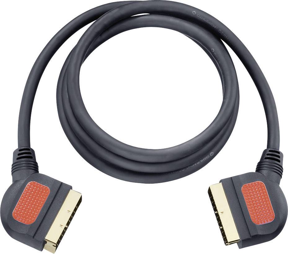 Oehlbach SCART TV, Receiver Anschlusskabel [1x SCART-Stecker - 1x SCART-Stecker] 1.50 m Schwarz