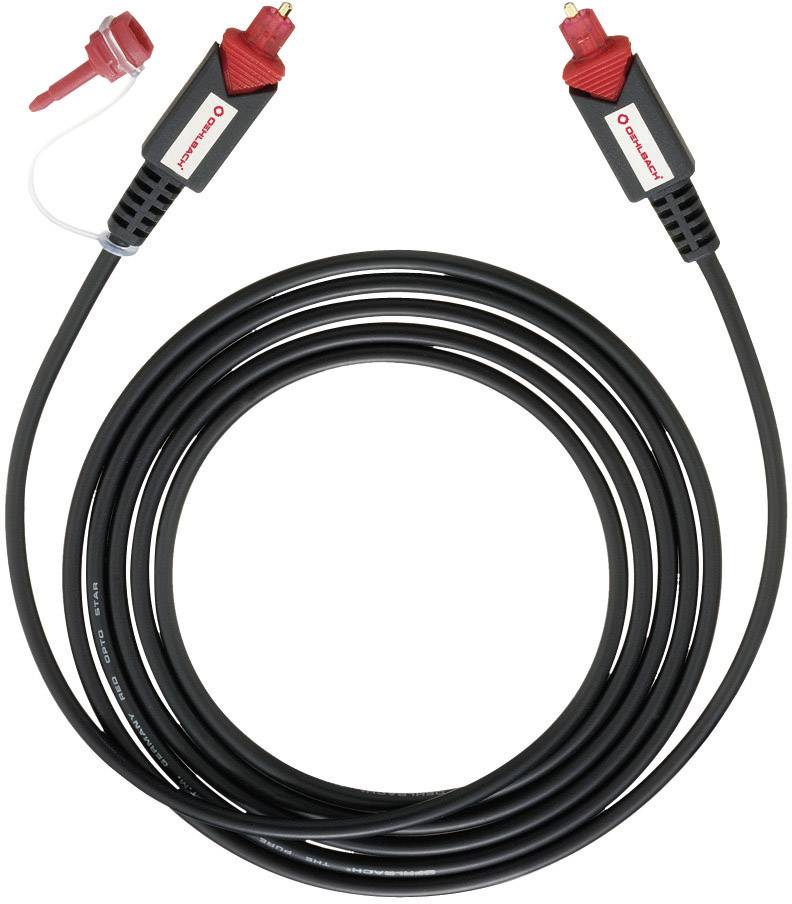 Oehlbach 6006 Toslink Digital-Audio Anschlusskabel [1x Toslink-Stecker (ODT) - 1x Toslink-Stecker (ODT)] 4.00 m Schwarz