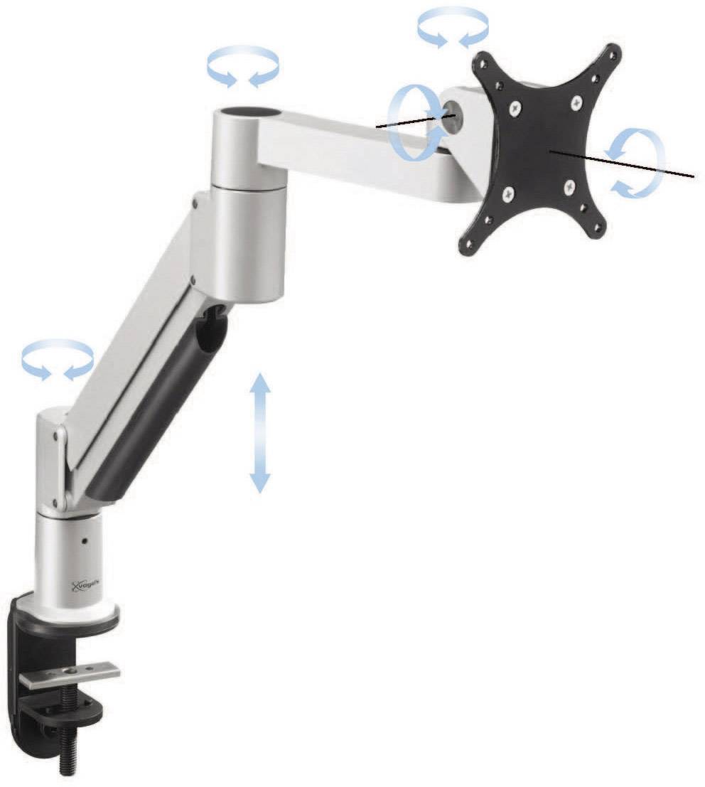 Vogel's PFD 8543 1fach Monitor-Tischhalterung 25,4 cm (10") - 66,0 cm (26") Rotierbar, Schwenkbar, Neigbar