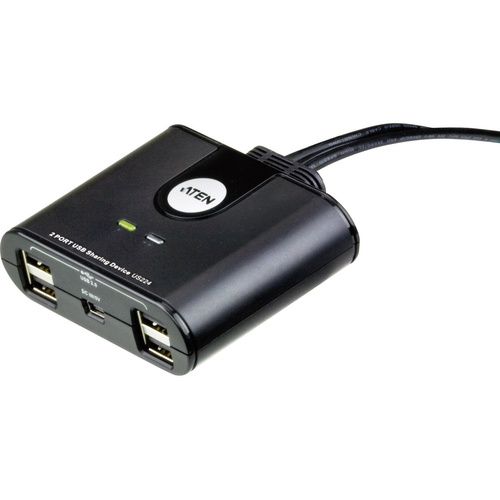 ATEN US224-AT 2 Port USB 2.0-Umschalter Schwarz