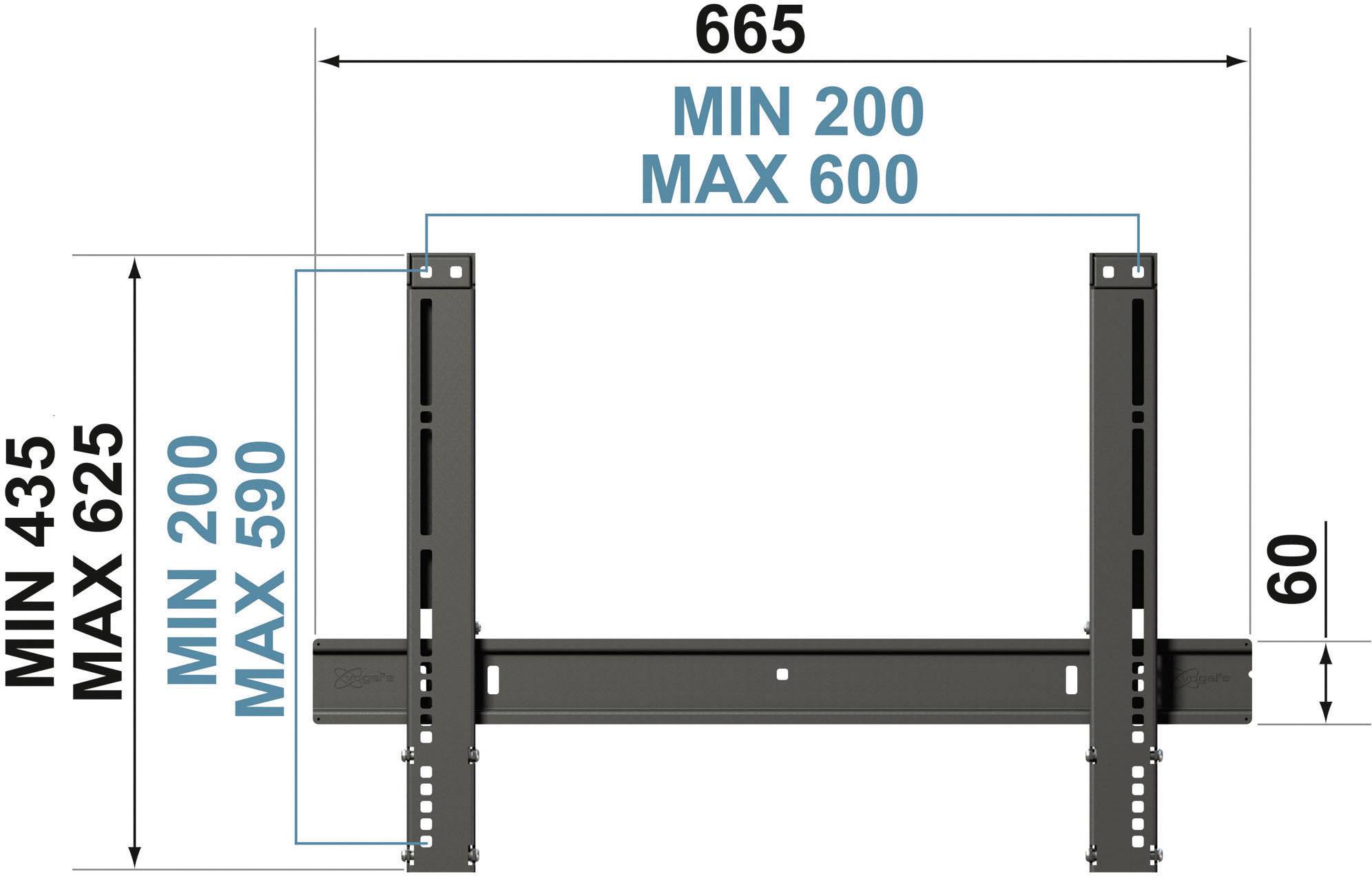 Vogel's THIN 315 TV-Wandhalterung Integrierte Wasserwaage 101,6 cm (40") - 165,1 cm (65") Neigbar