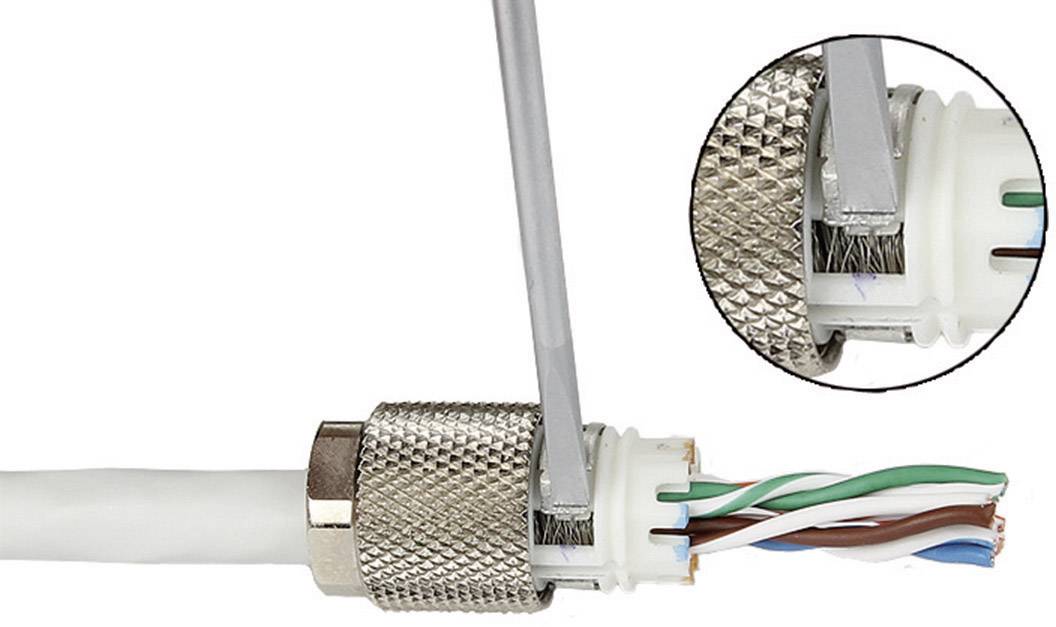 Metz Connect Kabelverbinder Class FA CAT 7a 130863-02-E Adapter Pole: 8 Metall 1St.