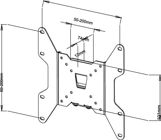 Manhattan 423731 TV-Wandhalterung 58,4cm (23") - 106,7cm (42") Starr