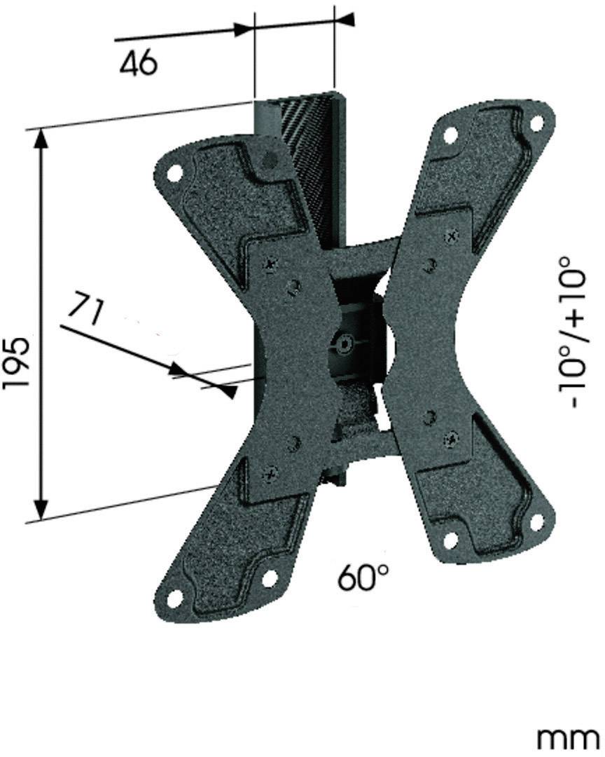 Vogel's WALL 1120 TV-Wandhalterung 48,3 cm (19") - 94,0 cm (37") Neigbar+Schwenkbar
