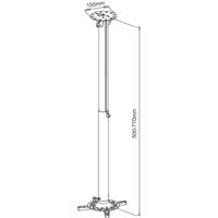 Manhattan 424851 Beamer-Deckenhalterung Neigbar, Drehbar Boden-/Deckenabstand (max.): 77cm Silber Manhattan 424851 Beamer-Deckenhalterung Neigbar, Drehbar Boden-/Deckenabstand (max.): 77cm Silber