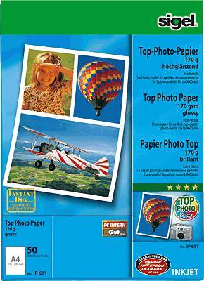 Fotopapier IP601 DIN A4 170g hochweiß 50 Bl./Pack.