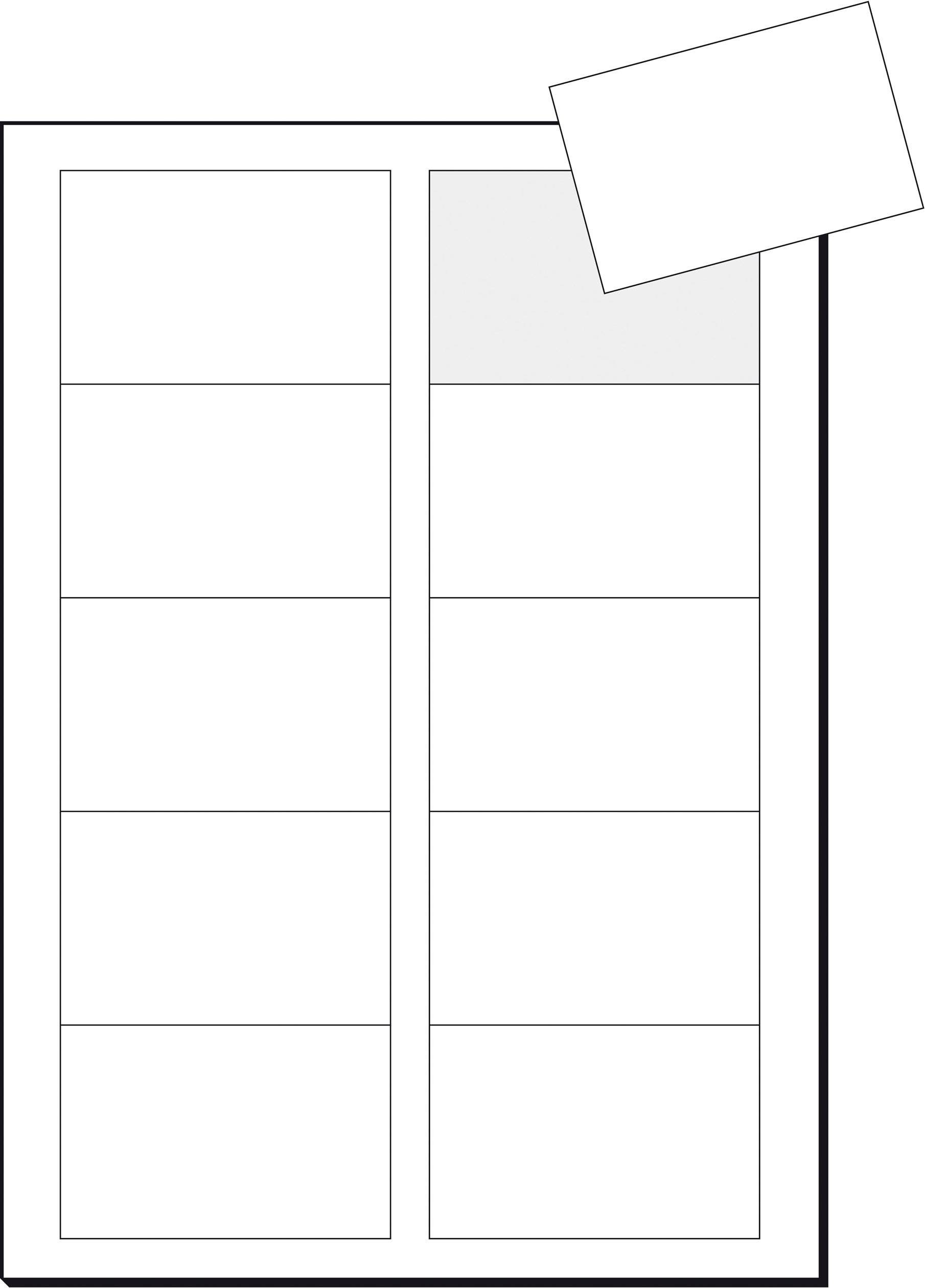 Sigel LP795 Bedruckbare Visitenkarten, glatte Kanten 85 x 55 mm Hochweiß 100 St. Papierformat: DIN A4