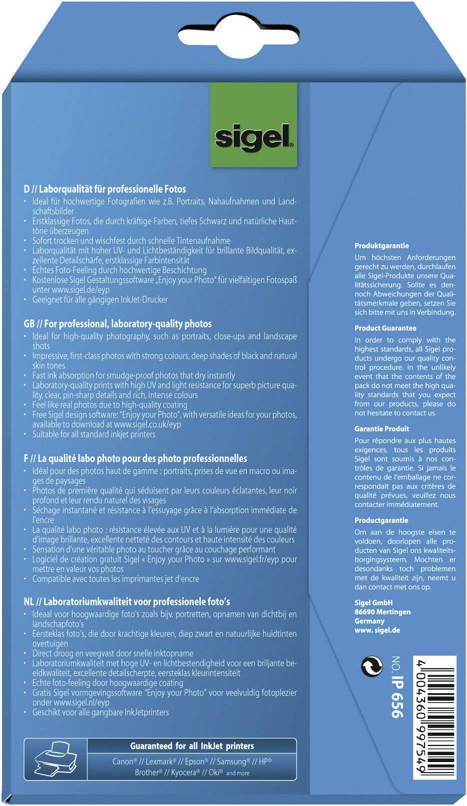 Sigel Fotopapier Ultra, IP656, , , , 72 Blatt