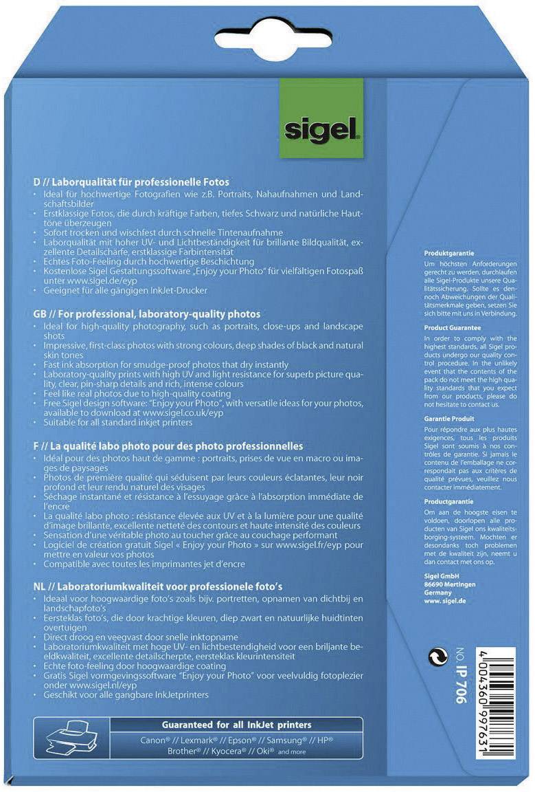 Fotopapier Everyday Plus 13x18cm 260g/qm glossy VE=18 Blatt