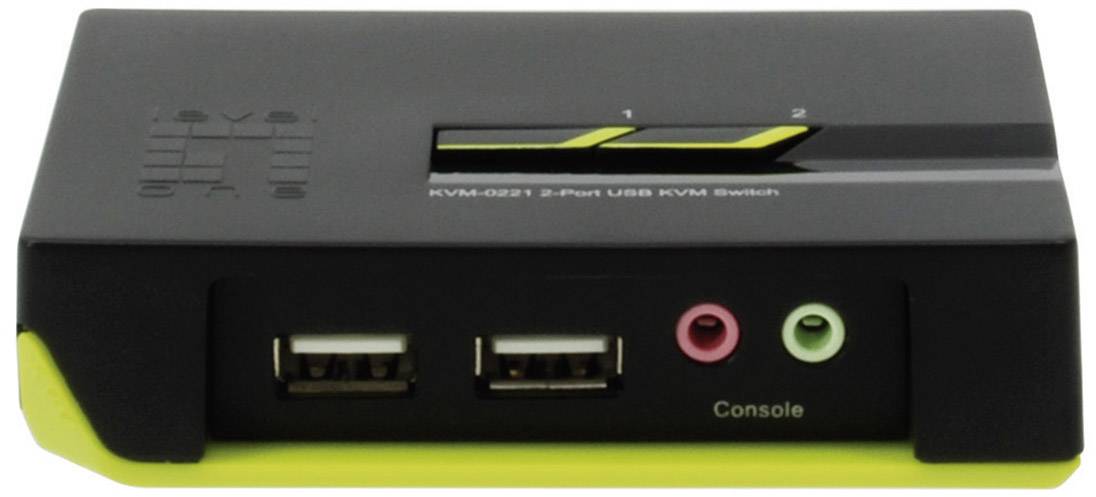 LevelOne 2 Port USB Desptop Switch mit Audiofunktion