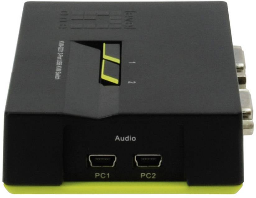 LevelOne 2 Port USB Desptop Switch mit Audiofunktion