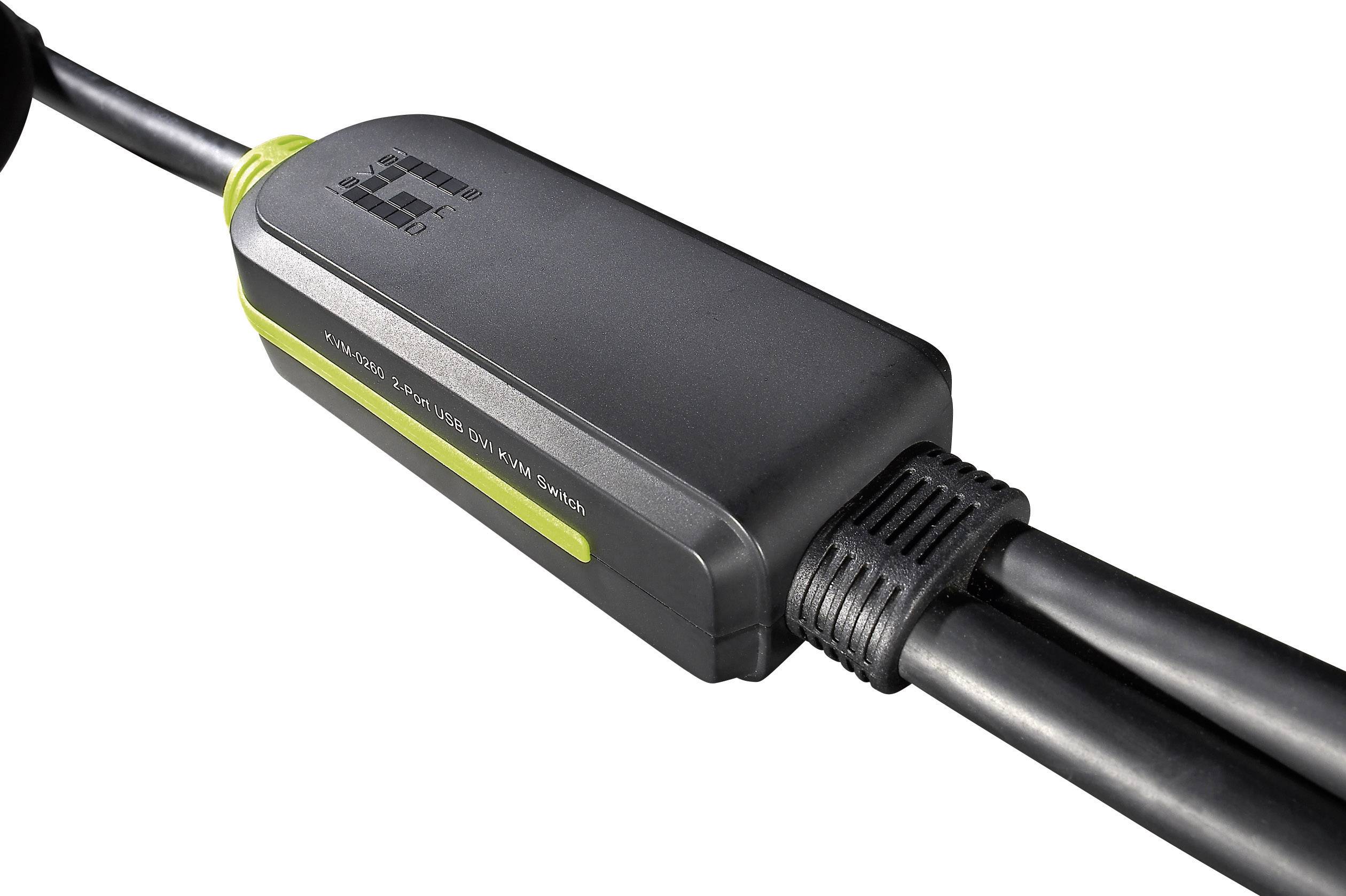 LevelOne 2-Port USB DVI KVM-Switch mit Audio