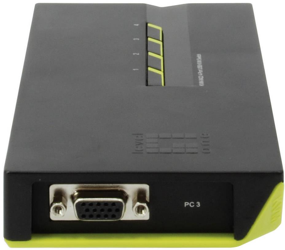 LevelOne ViewCon KVM-0422 - KVM-/USB-Switch - 4 x KVM port(s)
