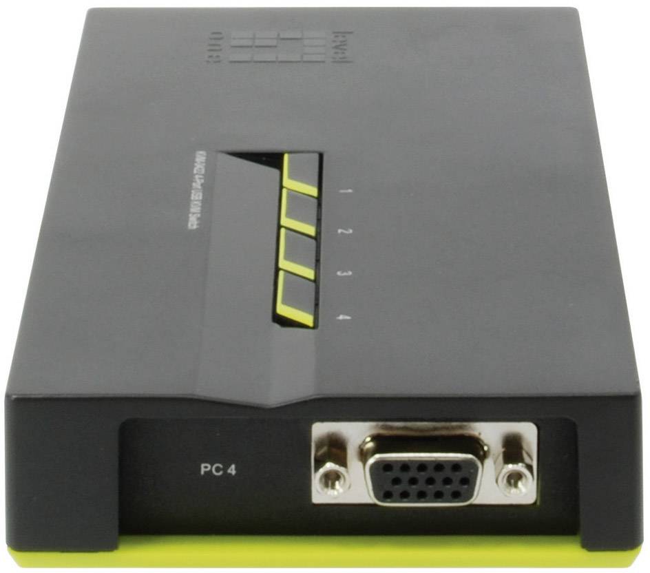 LevelOne ViewCon KVM-0422 - KVM-/USB-Switch - 4 x KVM port(s)