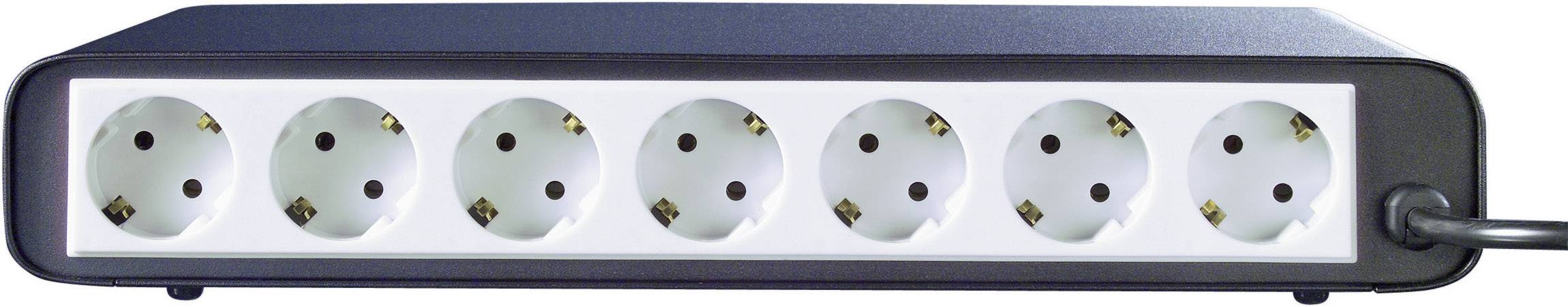 Steckdosenleiste mit Schalter 7fach Grau, Schwarz Schutzkontakt Boos RC7