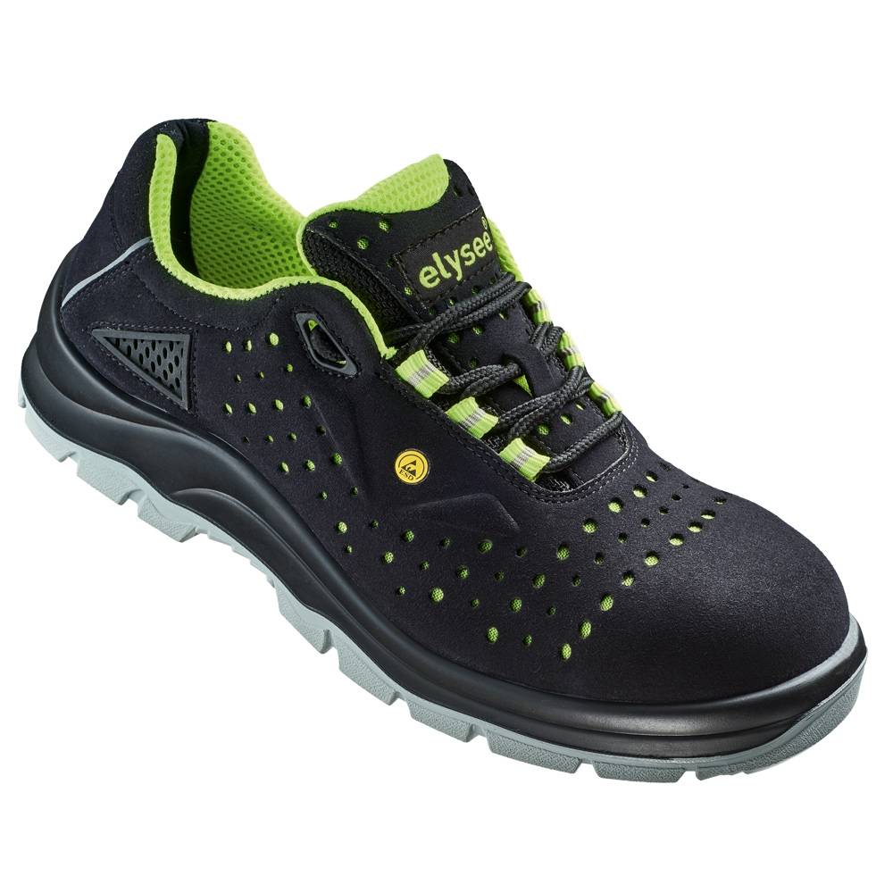 FANO ESD-HALBSCHUHE 34501 Gr.41 ELYSEE -SCHWARZ / GELB EN ISO 20345:2011 S1P