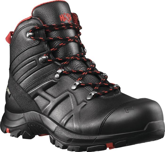 HAIX 610023-9 (43) Sicherheitsstiefel BE Safety 54 Mid Größe 9 (43) schwarz/rot