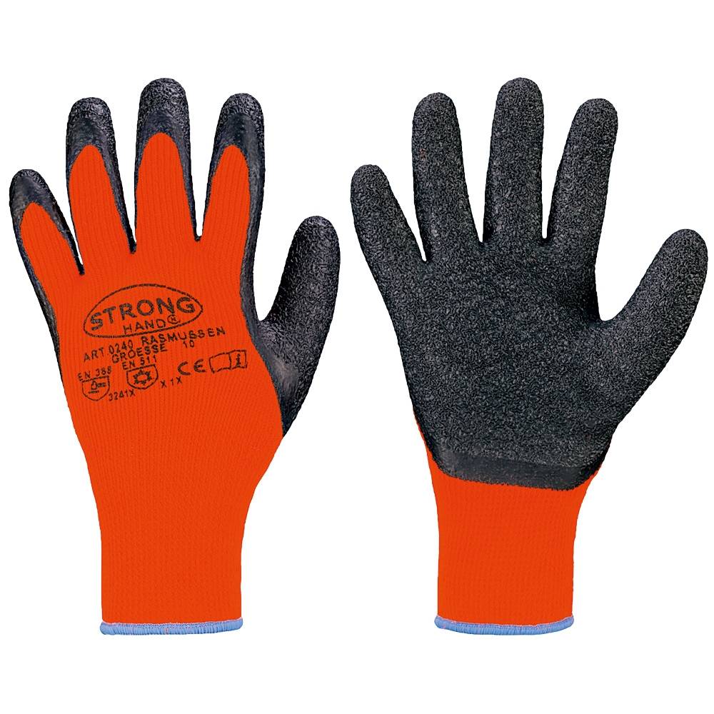 RASMUSSEN Kälteschutzhandschuh STRONGHAND® Latexbeschichtung, orange, Gr.08