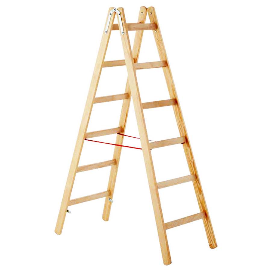 Zarges Holz Stehleiter Cresta B, beidseitig begehbar 2x10 Sprossen