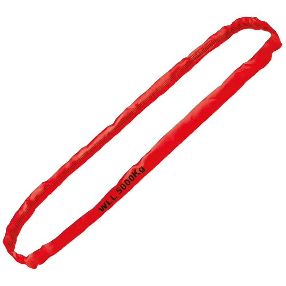 RUNDSCHLINGE, WLL 5000 kg, ROT, Einfachmantel, SF 7 1 Länge: 4 m