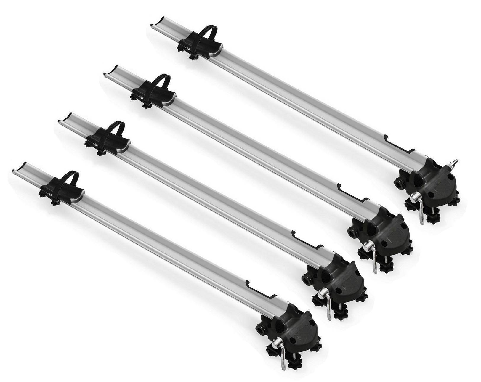 4x Fahrradträger Bike Pro + Dachträger Menabo Tema Stahl kompatibel mit für Opel Zafira 2005-2012