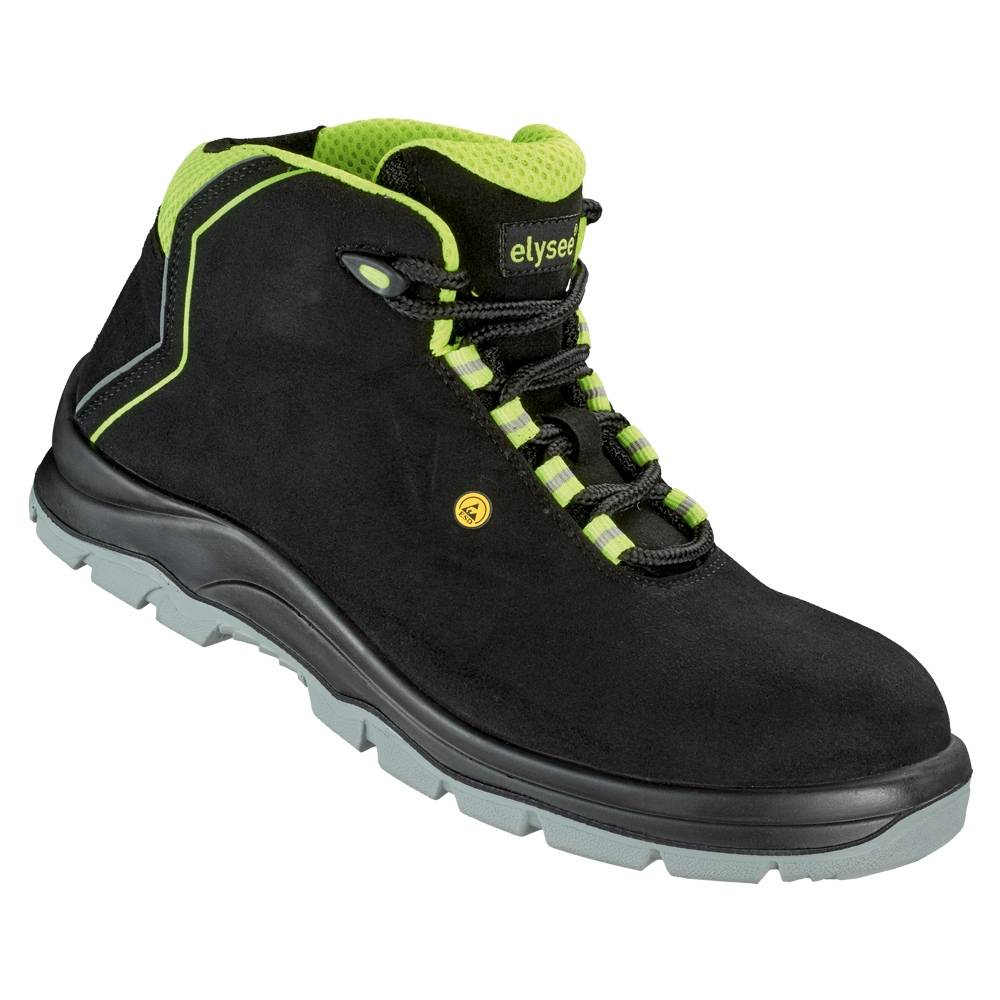 APIRO Schnürstiefel Gr.42 ELYSEE® Schwarz / Gelb EN ISO 20345:2011 S3 ESD SRC