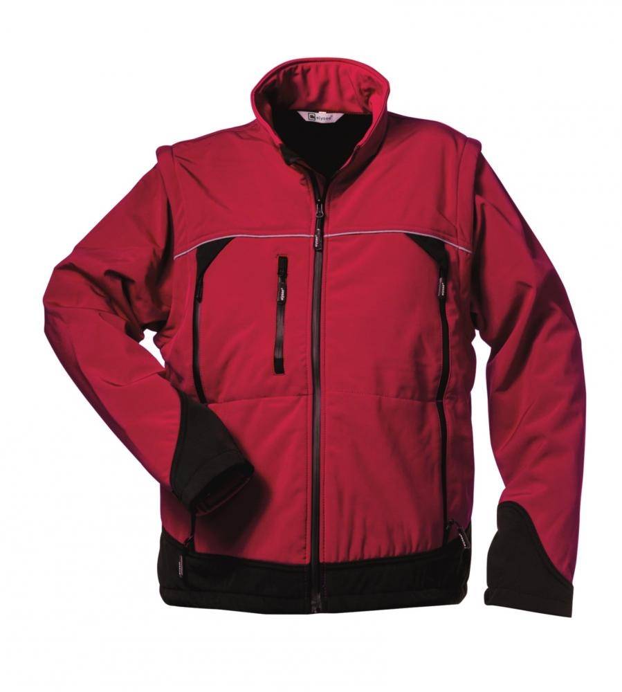 OMEGA Softshell-Jacke mit abnehmbaren Ärmeln, ELYSEE® Rot/Schwarz, Gr.L
