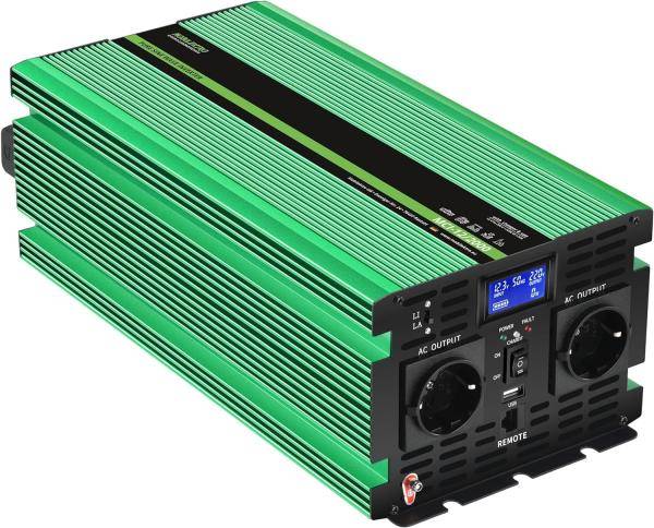 Wechselrichter Mobilektro MCI-12/2000, mit integriertem 20A Ladegerät, 12V DC, 2000W