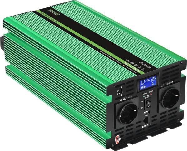 Wechselrichter Mobilektro MCI-12/3000, mit integriertem 20A Ladegerät, 12V DC, 3000W