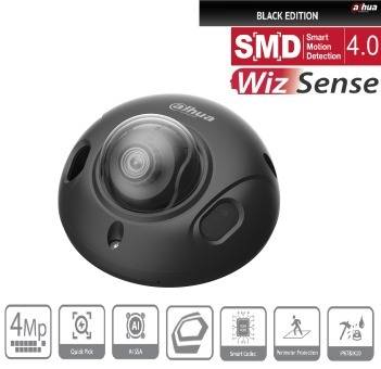 Dahua - IPC-HDBW3441FP-AS-0280B-S2-Black - IP - Dome, - 4MP/WizSense/SMD/schwarz - 2,8 mm fix Objektiv - H.265/H.264/MJ