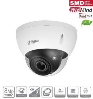 Dahua - IPC-HDBW5842EP-ZE-S3 - IP - Dome, - 8MP/Deeplight/WizMind S - 2,7 ~ 12 mm motor. Objektiv - Unterstützt H.265/H