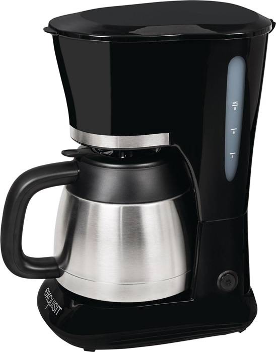 EXQUISIT 5010016 Kaffeemaschine KA 6501 sw 800 W schwarz Thermokanne, Verzierung