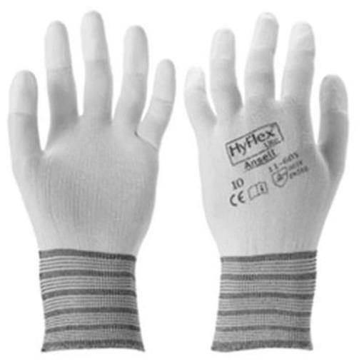Ansell 11-605 Gr.10 Handschuh Hyflex, weiß PU - Beschichtung, Strickbund