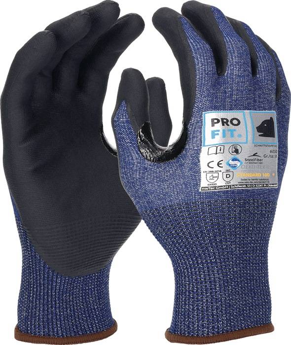PRO FIT 6030-11 Schnittschutzhandschuhe Schnittstop Pro Größe 11 blau/schwarz EN