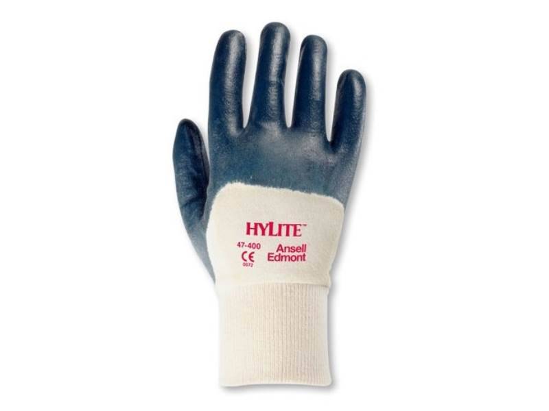 ANSELL 47-400 Gr.08 HYLITE Teilbeschichtet, Strickbund Nitril-Handschuh