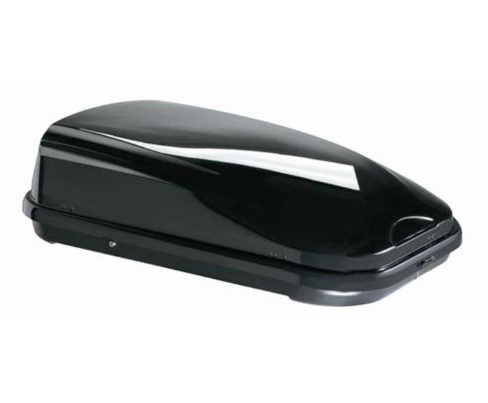 Dachbox VDPFL320 320 Liter schwarz glänzend + Dachträger VDP EVO Stahl kompatibel mit für VW Golf VI (5K) 5 Türer 2008-2012