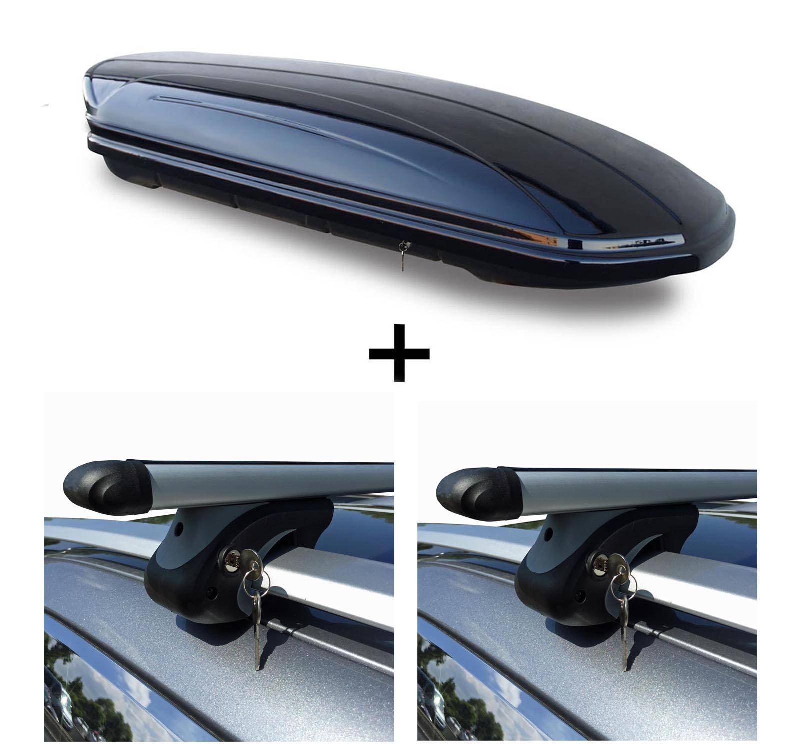 Dachbox MAA460 Relingträger Alu für VW Golf V Variant 1K 07-10 75kg abschliessbar