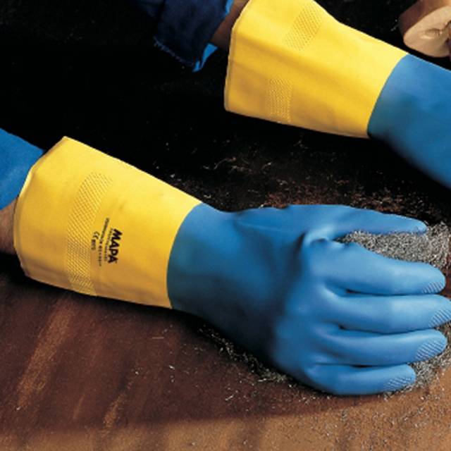 Mapa DUO-MIX 405 Flüssigkeitsschutzhandschuh Gr.9 30405319 Neopren-Latex-Mix