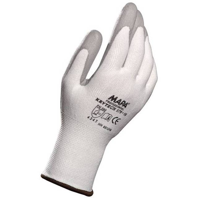 Mapa 579 KryTech Gr.8 34579538 PEHD, PU, weiß-grau Handschuh