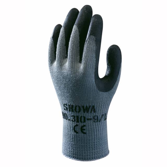 SHOWA® 310 Black Grip Segelhandschuh Gr.10/XL PE, BW, Latex, grau-schwarz