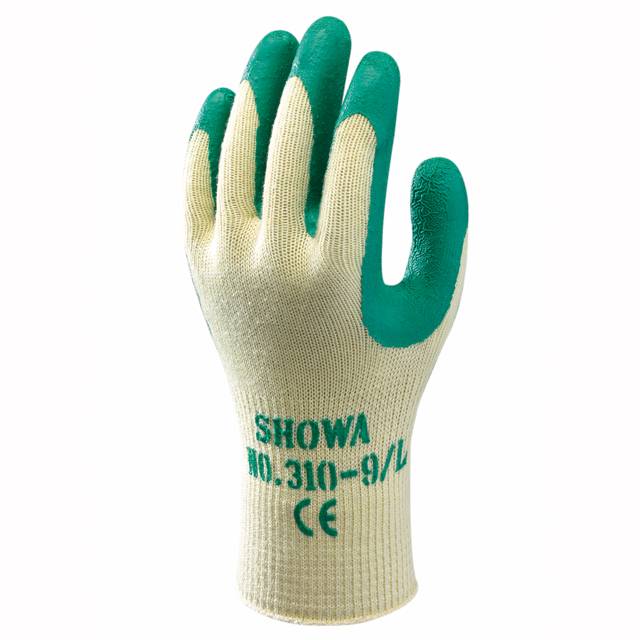 SHOWA® 310 Grip Green 6 / XS PE, BW, Latex, weiß-grün Handschuh