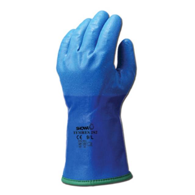 SHOWA 282 Temres Gr.10 HandschuhNylon-Acryl-PU blau EN388_4-2-2-1 wasserdicht