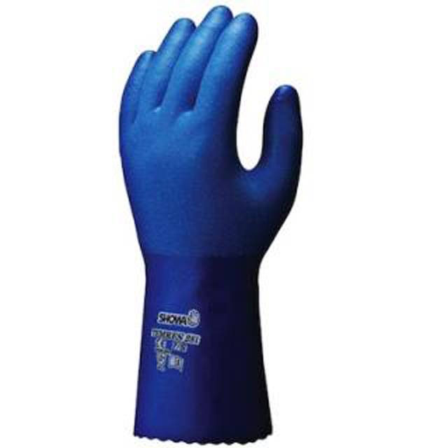 SHOWA 281 Temres Gr.8 (M) Handschuh Nylon-PU blau EN388_4-1-2-1 wasserdicht