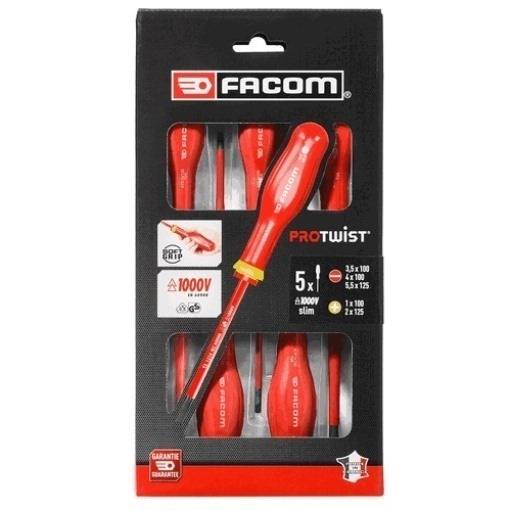 Facom ATD.J5TVEPB Schraubendreher-Set 5-tlg. 1000V