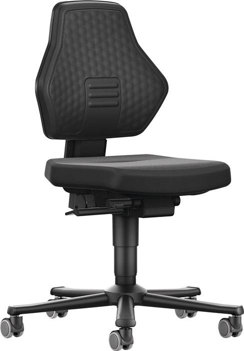 BIMOS 9073-SP01 Arbeitsdrehstuhl Air Flow Rollen Supertec-Gewebe schwarz 450-600