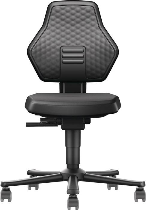 BIMOS 9073-0551 Arbeitsdrehstuhl Air Flow Rollen Kunstlederpolster schwarz 450-6