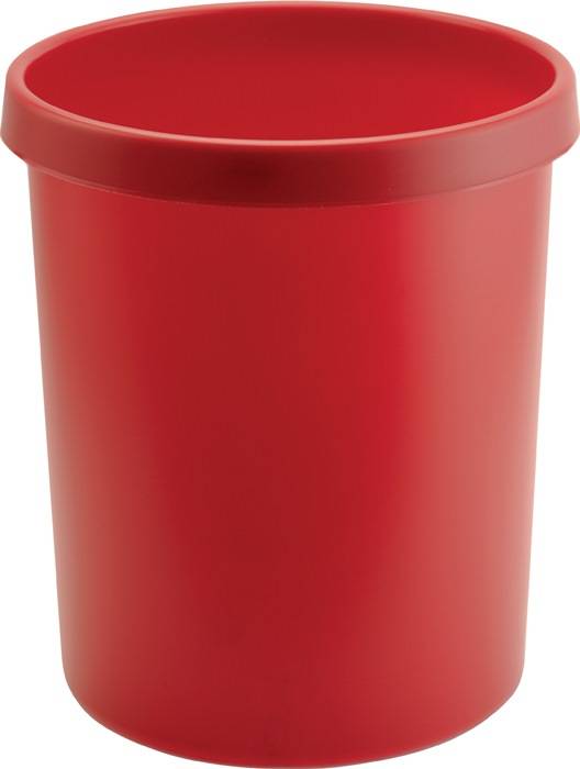 HELIT Papierkorb 30 l H405xD.350 mm mit Griffrand Kunststoff rot