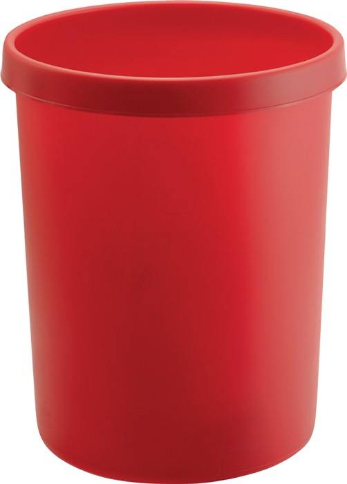 HELIT Papierkorb 45 l H480xD.390 mm mit Griffrand Kuntstoff rot