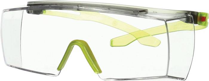 3M 7100209413 Schutzbrille SecureFit 3700 EN 166-1FT Bügel grau/lindgrün, Scheib